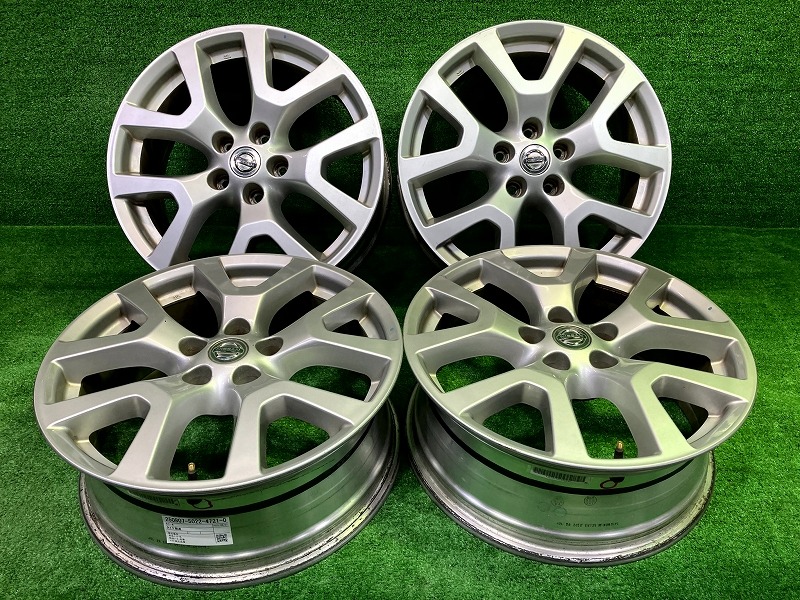 日産 T32 エクストレイル 純正18インチ 7J+45 PCD114.3 流用サイズ バリ溝】ニッサン T32 エクストレイル 純正 18in 7J +45