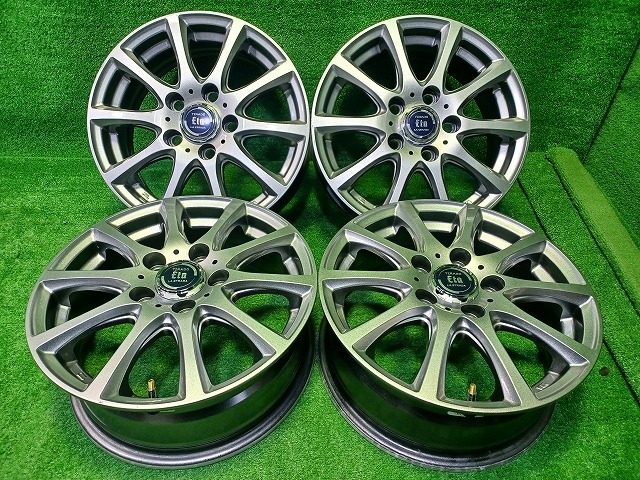 【中古】 社外 TIRADO Eta 15ｲﾝﾁ 6J 5穴 4本 114.3 +53 ホイール アルミ ガンメタ