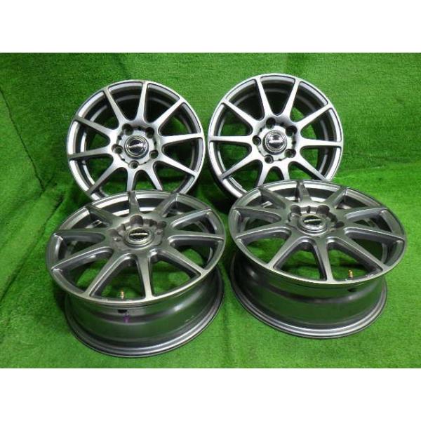 【中古】 WAREN ノア ヴォクシー ホイール アルミ ダークシルバー 15インチ 6J 5穴 4本 114.3 +53