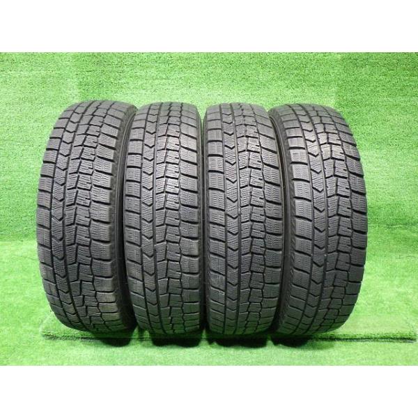【中古】 DUNLOP スタッドレス ダンロップ ウィンターマックスWM02 165/70R14 4本 7ミリ 2019年 タイヤ 14インチ 冬