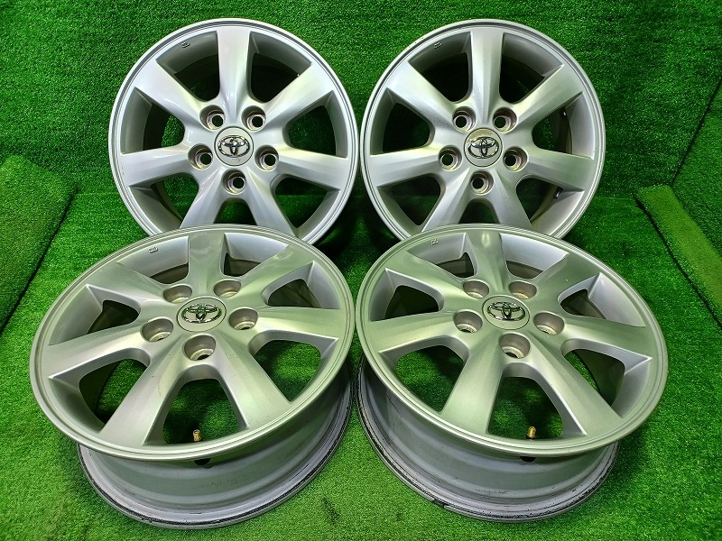 【中古】 トヨタ TOYOTA 純正 アイシス ZGM15G ホイール アルミ シルバー 15インチ 6J 5穴 4本 114.3 +50