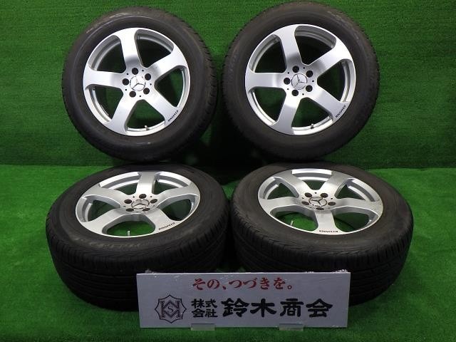 【中古】 タイヤ関連 タイヤホイールセット アルミ 18インチ 8.5J 5穴 4本 112 +43 255/50R18｜鈴木商会　店