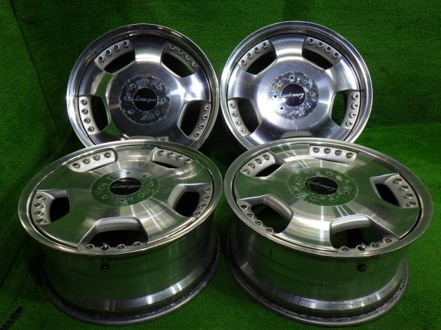 【中古】 リネアスポーツ ハイエース キャラバン ホイール アルミ ポリッシュ 18インチ 8J 6穴 4本 139.7 +28/+29