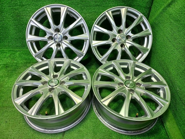 【中古】 ジョーカー ウェッズ ライズ ロッキー ホイール アルミ シルバー 16インチ 6J 4穴 4本 100 +40