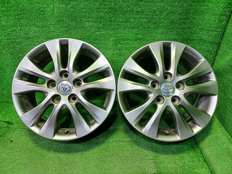 【中古】 トヨタ TOYOTA 純正 ヴォクシー 2本 ホイール アルミ ハイグロス 16インチ 6J 5穴 2本 114.3 +50