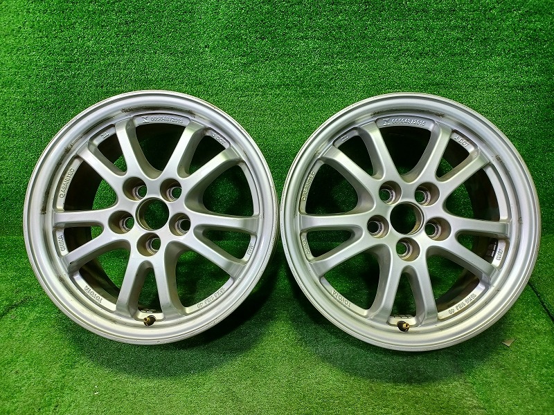 【中古】 トヨタ TOYOTA 純正 プリウス 2本 ホイール アルミ シルバー 15インチ 6.5J 5穴 2本 100 +40 42611-47471