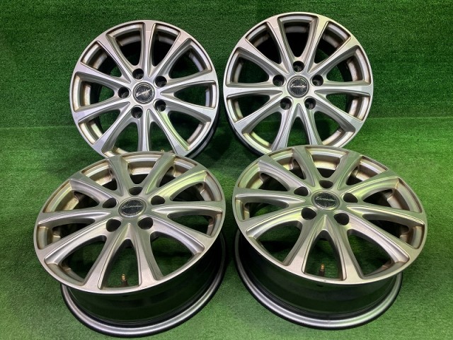 【中古】 エクシーダー セレナ アイシス ホイール アルミ シルバー 15インチ 6J 5穴 4本 114.3 +43