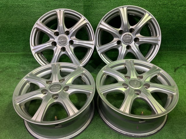 【中古】 ユーロスピード ステップワゴン フリード ホイール アルミ シルバー 15インチ 6J 5穴 4本 114.3 +50|鈴木商会 店