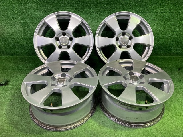 【中古】 プラシノ エクストレイル CX-5 ホイール アルミ シルバー 17インチ 7J 5穴 4本 114.3 +38