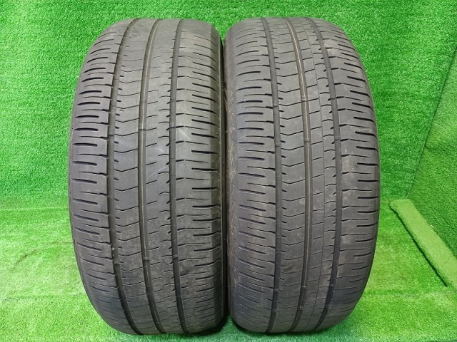 【中古】 BRIDGESTONE サマー ブリヂストン エコピアNH200 225/55R17 2本 1本3ミリ 1本4ミリ タイヤ 17インチ 夏