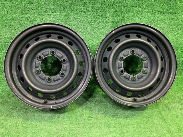 【中古】 トヨタ TOYOTA 純正 ハイエース KDH206V ホイール スチール クロ 15インチ 6J 6穴 2本 139.7