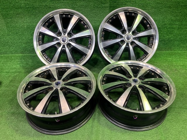 【中古】 シュナイダー ムーヴ ワゴンR ホイール アルミ ブラックポリッシュ 15インチ 5J 4穴 4本 100 +45
