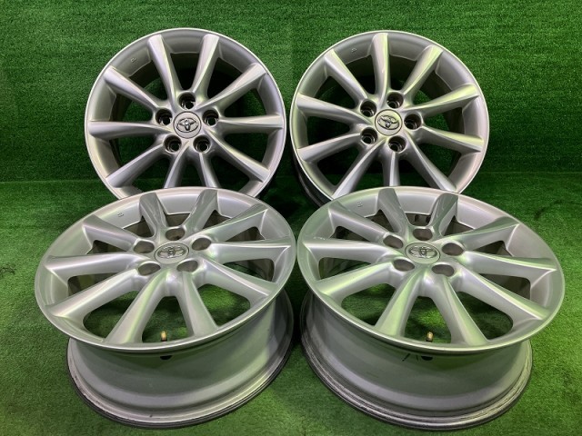 【中古】 トヨタ TOYOTA 純正 エスティマ ACR55W ホイール アルミ シルバー 17インチ 7J 5穴 4本 114.3 +50 42611-28772