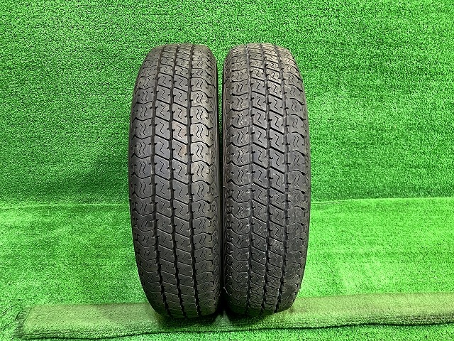 【中古】 YOKOHAMA サマー ヨコハマ スーパーバン356 145/80R12 80/78NLT 2本 5ミリ タイヤ 12インチ 夏