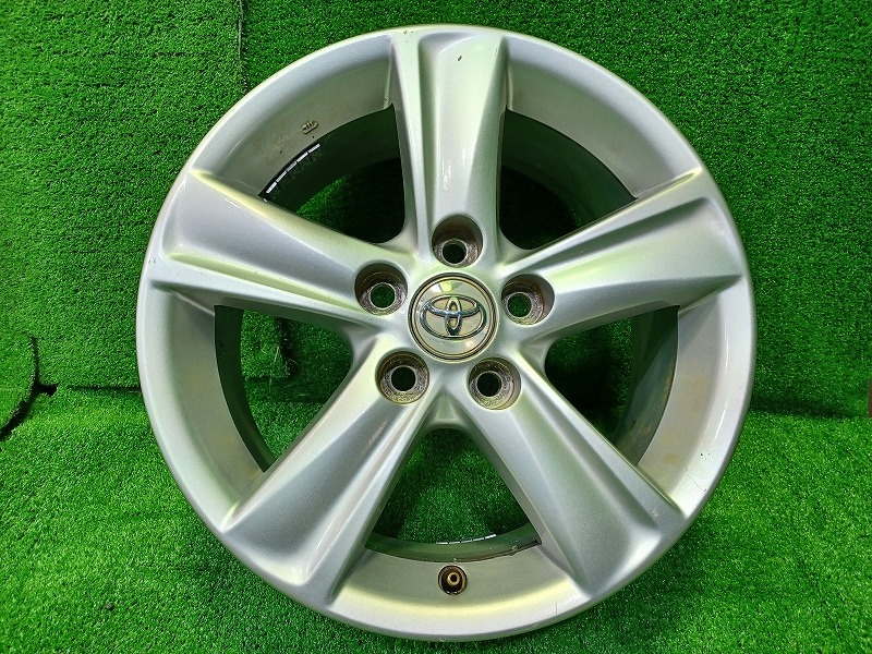 【中古】 トヨタ TOYOTA 純正 マークX 1本 ホイール アルミ シルバー 16インチ 7J 5穴 1本 114.3 +40