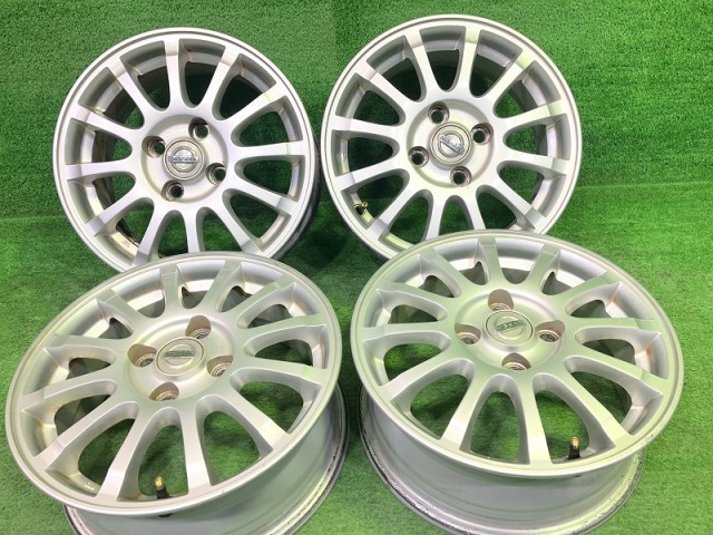 【中古】 日産 NISSAN 純正 ノート オプション E11 ホイール アルミ シルバー 14インチ 5.5J 4穴 4本 100 +45