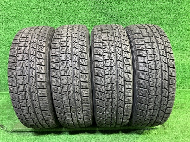 【中古】 DUNLOP スタッドレス ダンロップ ウィンターマックスWM02 195/60R16 4本 7ミリ 2021年 タイヤ 16インチ 冬