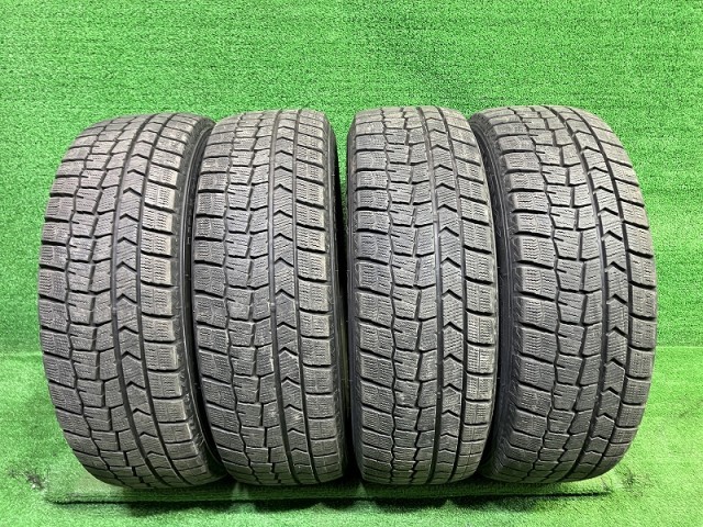 【中古】 DUNLOP スタッドレス ダンロップ ウィンターマックスWM02 195/60R16 4本 7ミリ 2021年 タイヤ 16インチ 冬