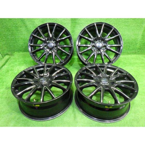 【中古】 ライツ レーゼファイス クラウンハイブリッド ホイール アルミ クロ 17インチ 7J 5穴 4本 114.3 +40