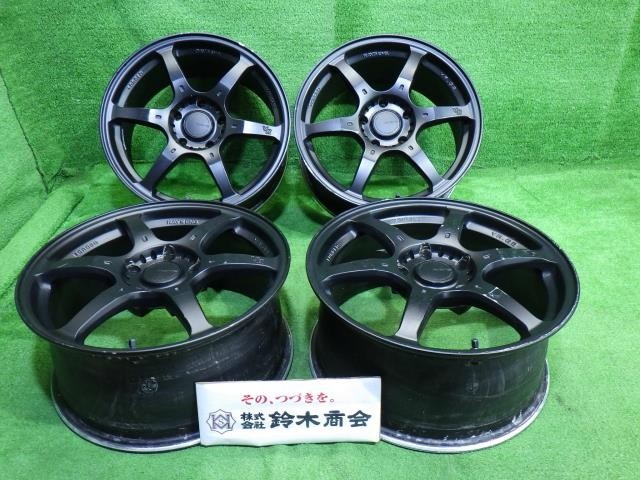 【中古】 RAYS ボルクレーシングG2 鍛造 ホイール アルミ マットブラック 17インチ 8J 5穴 4本 120 +40