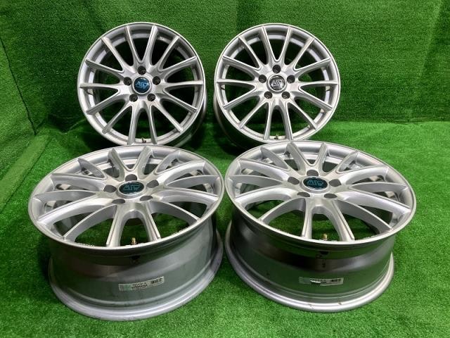 【中古】 OZ SPA アウディ ベンツ フォルクスワーゲン ホイール アルミ シルバー 17インチ 7.5J 5穴 4本 112 +35