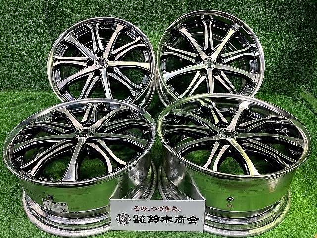 【中古】 ワーク シュバート SC6 クラウン アルファード ホイール アルミ ポリッシュ 19インチ 8.5J 9.5J 5穴 4本 114.3