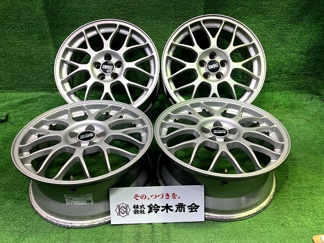【中古】 BBS RG345 FORGED インプレッサ フォレスター レガシィ 鍛造 ホイール アルミ シルバー 17インチ 7J 5穴 4本 100 +48
