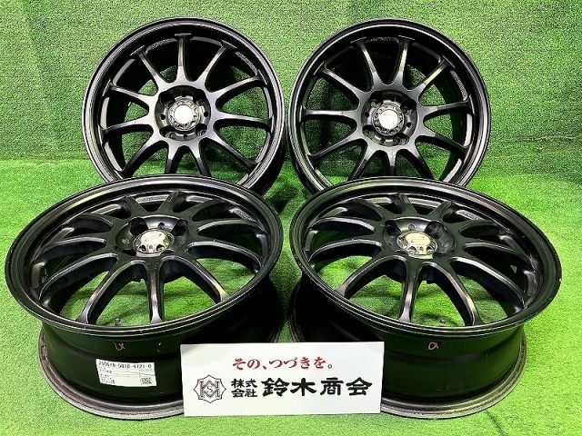 【中古】 ワーク エモーション 11R アクア ヴィッツ フィット ライズ ホイール アルミ ブラック 16インチ 6.5J 4穴 4本 100 +42