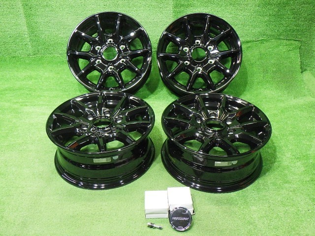 【新品】 ロードマックスKG25 ハイエース ホイール アルミ ブラック 15インチ 6J 6穴 4本 139.7 +33