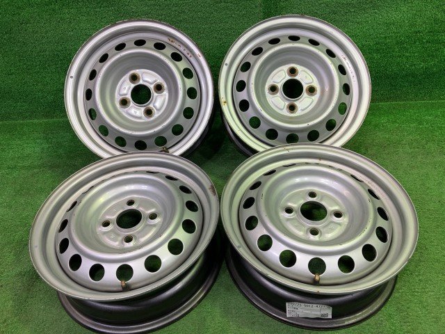 【中古】 トヨタ TOYOTA 純正 プロボックス NCP165V ホイール スチール シルバー 14インチ 5J 4穴 4本 100