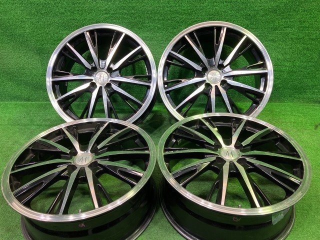 【中古】 アネーロ 6B ヴィッツ ホイール アルミ ブラポリ 18インチ 7J 4穴 4本 100 +48