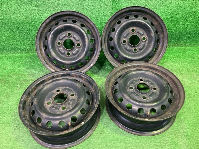 【中古】 ダイハツ DAIHATSU 純正 ハイゼット S710V ホイール スチール クロ 12インチ 4.00B 4穴 4本 100