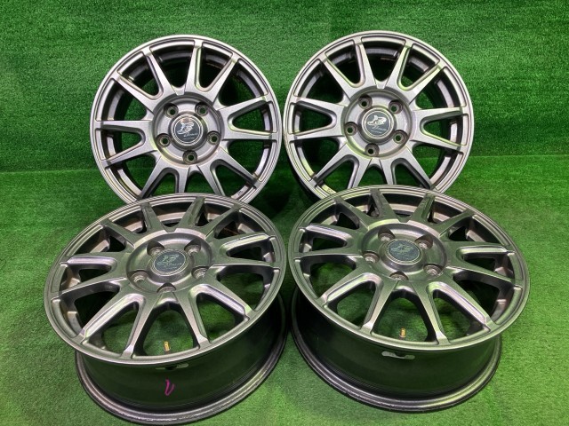 【中古】 Brade ノア ステップワゴン ホイール アルミ ガンメタ 15インチ 6J 5穴 4本 114.3 +52