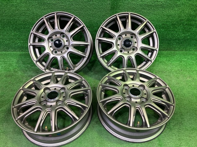 【中古】 Vエモーション 軽自動車 ホイール 13インチ 4.00B アルミ ガンメタ 4穴 4本 100 +43