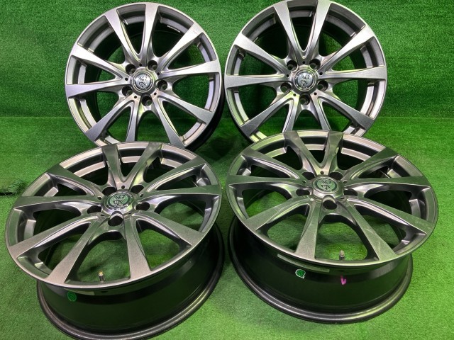 【中古】 TRG ハリアー CX-5 ホイール アルミ ガンメタ 17インチ 7J 5穴 4本 114.3 +38
