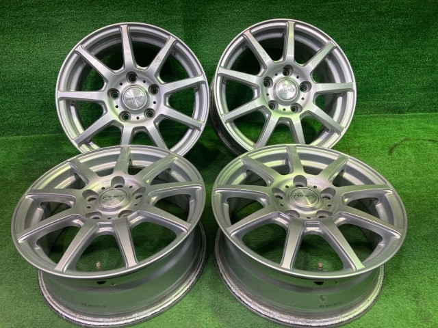 【中古】 デュファクト ステップワゴン ヴォクシー ホイール アルミ シルバー 15インチ 6J 5穴 4本 114.3 +53