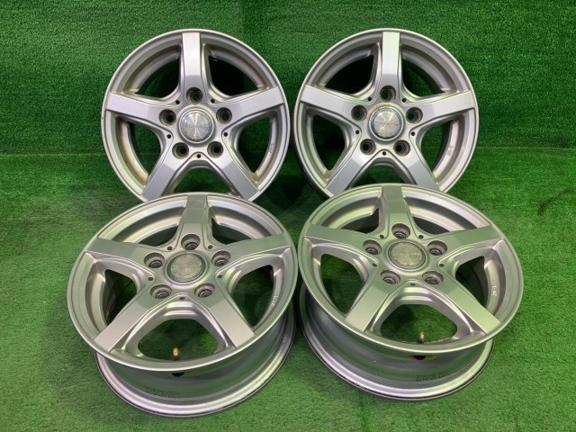 【中古】 ビオレント ライトエース ホイール アルミ シルバー 13インチ 5J 5穴 4本 114.3 +45