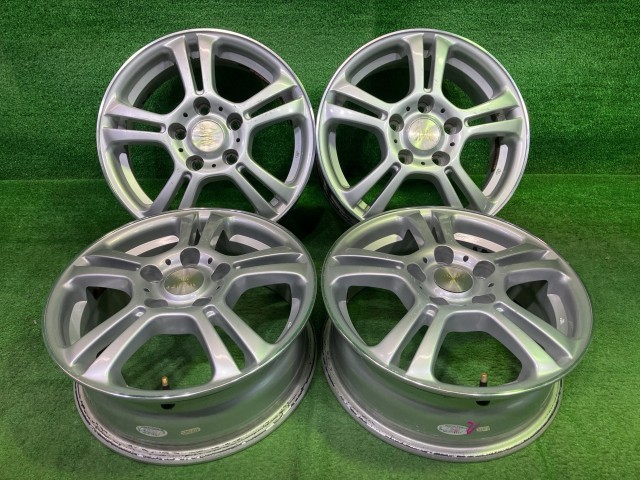 【中古】 ラブリー パジェロミニ Z ホイール アルミ シルバー 15インチ 5.5J 5穴 4本 114.3 +45
