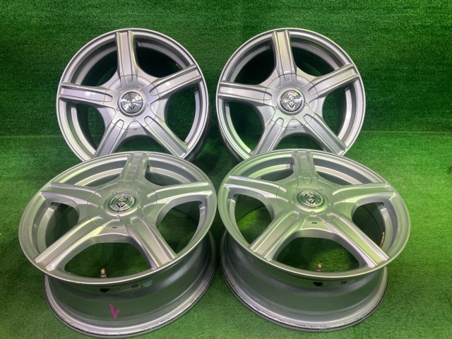 【中古】 トレファー ウィングロード ポルテ ホイール アルミ シルバー 15インチ 6J 4穴 4本 100 114.3