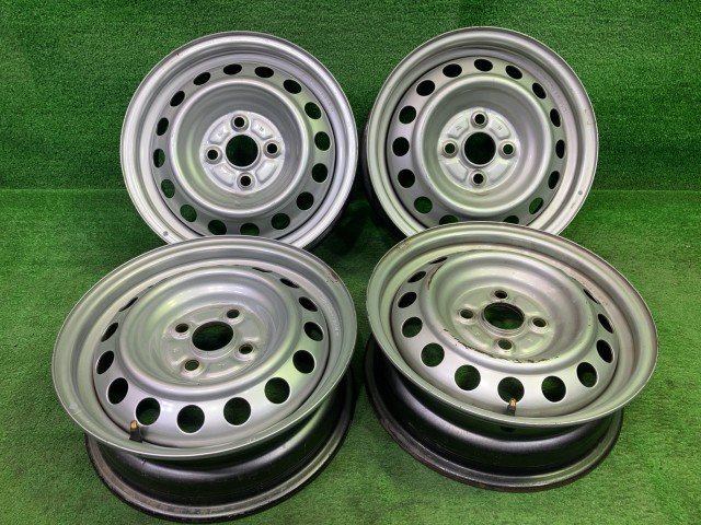 【中古】 トヨタ TOYOTA 純正 サクシード NCP165V ホイール スチール シルバー 14インチ 5J 4穴 4本 100