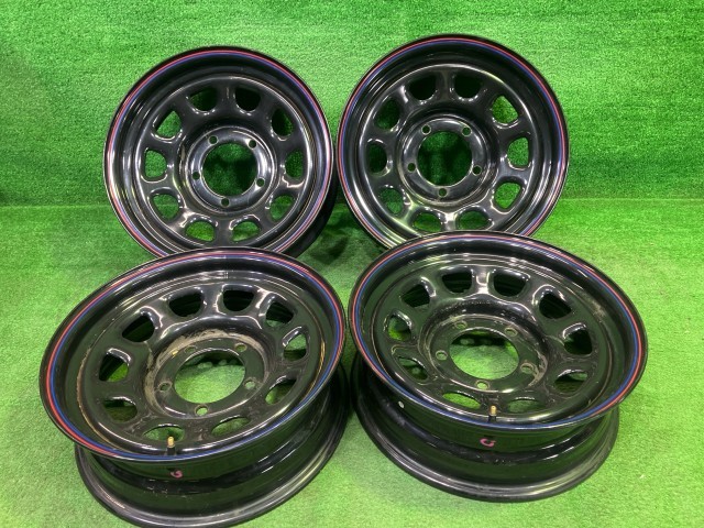 【中古】 デイトナ ジムニー ホイール スチール クロ 16インチ 5.5J 5穴 4本 139.7 -20