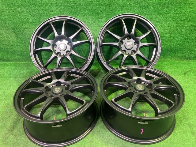 【中古】 エステローザ エクストレイル ハリアー ホイール アルミ ガンメタ 17インチ 7J 5穴 4本 114.3 +45
