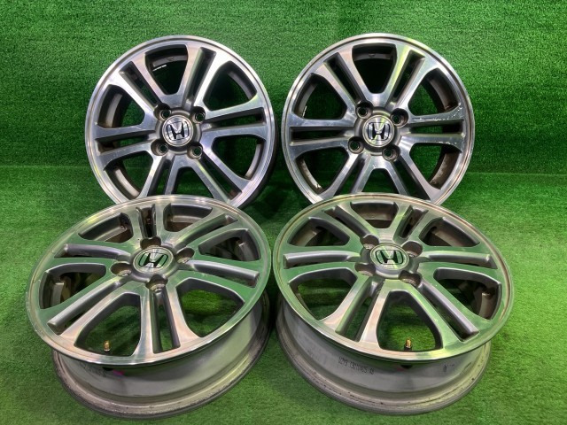 【中古】 ホンダ HONDA 純正 N-BOX JF1 ホイール アルミ ガンメタポリッシュ 14インチ 4.5J 4穴 4本 100 +40