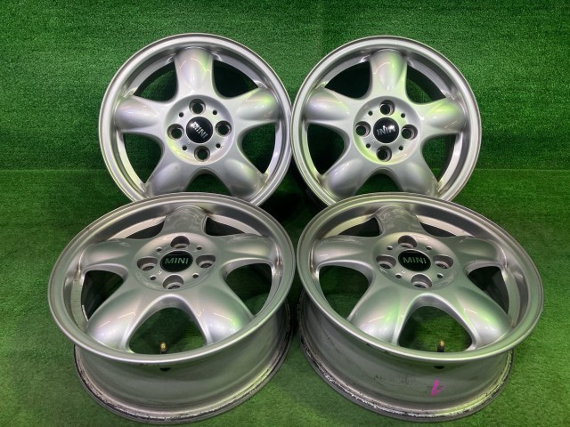 【中古】 純正 BMW ミニ RA16 ホイール アルミ シルバー 15インチ 5.5J 4穴 4本 100 +45
