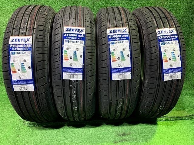 【新品】 ZEETEX サマー ジーテックス ZT6000eco 195/65R15 4本 7ミリ 2025年 タイヤ 15インチ 夏