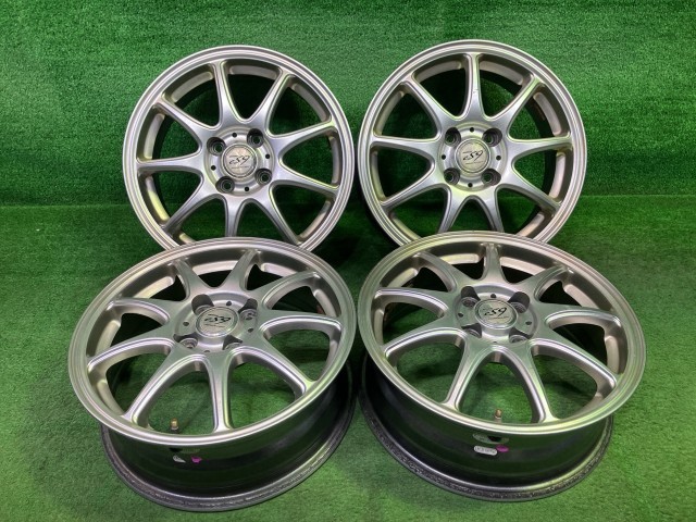 【中古】 D10S フィット アクア ホイール アルミ シルバー 15インチ 5.5J 4穴 4本 100 +45
