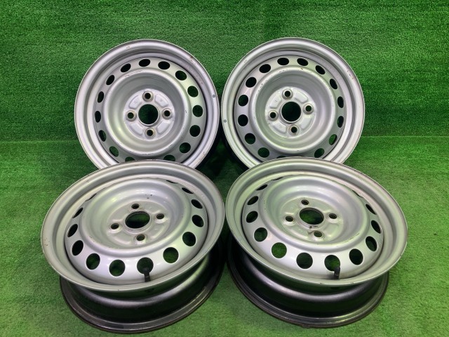 中古 トヨタ TOYOTA 純正 サクシード NCP165V ホイール スチール シルバー 14インチ 5J 4穴 4本 100