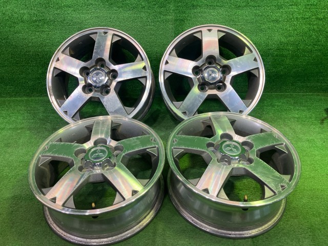 中古 三菱 MITSUBISHI 純正 パジェロミニ H58A ホイール アルミ ポリッシュ 15インチ 5.5J 5穴 4本 114.3 +46 MR961594｜鈴木商会　店