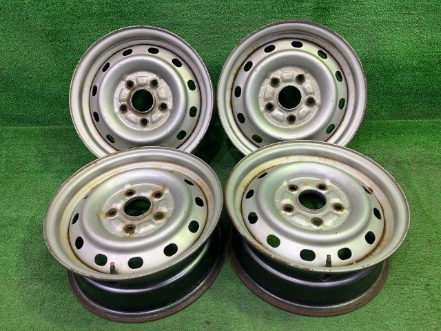 中古 トヨタ TOYOTA 純正 コンフォート TSS11 ホイール スチール シルバー 14インチ 5.5J 5穴 4本 114.3 42611-22421｜鈴木商会　店