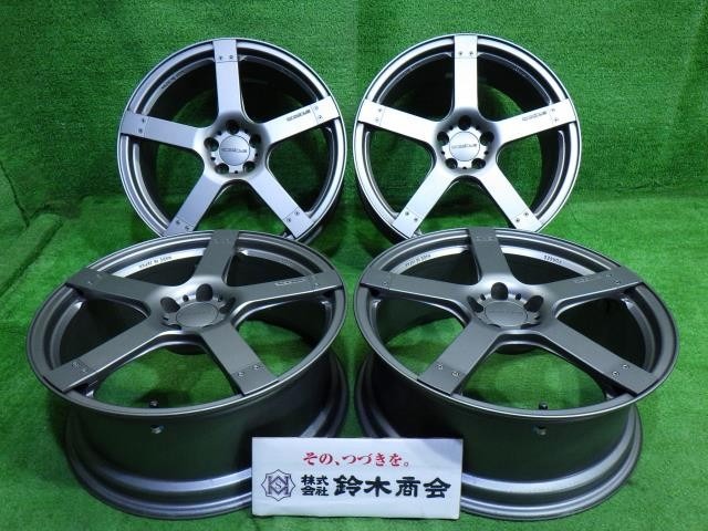 中古 プロドライブ GC-05N FORGED BRZ インプレッサ レヴォーグ 鍛造 ホイール アルミ ガンメタ 18インチ 7.5J 5穴 4本 100 +48｜鈴木商会　店